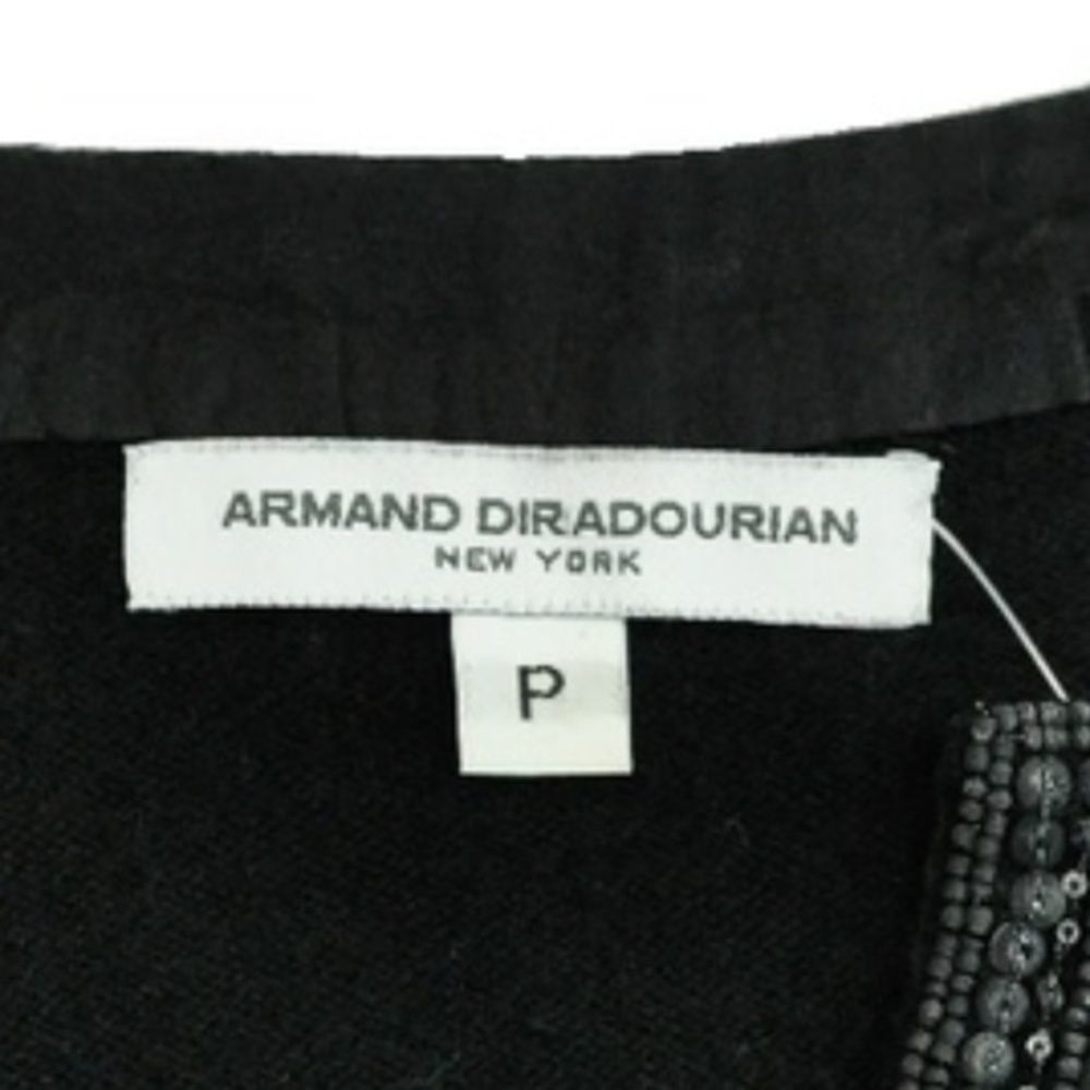 ARMAND DIRADOURIAN BLACK CASHMERE SWEATER SIZE P - Picture 3 of 5